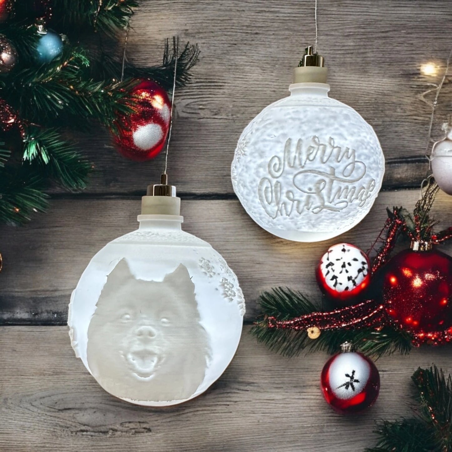 Custom Doggie Christmas Bauble
