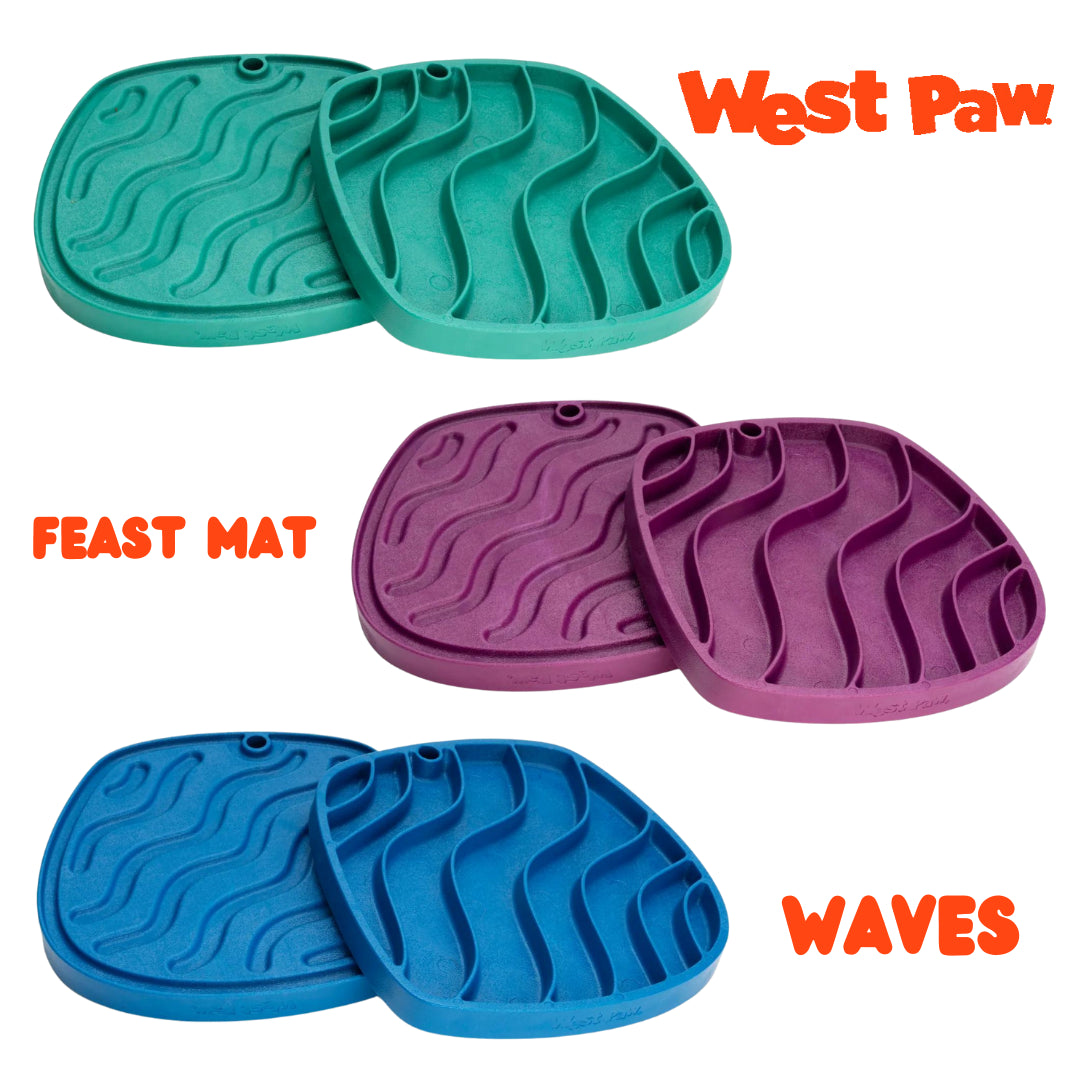 West Paw Feast Mat 'Waves"