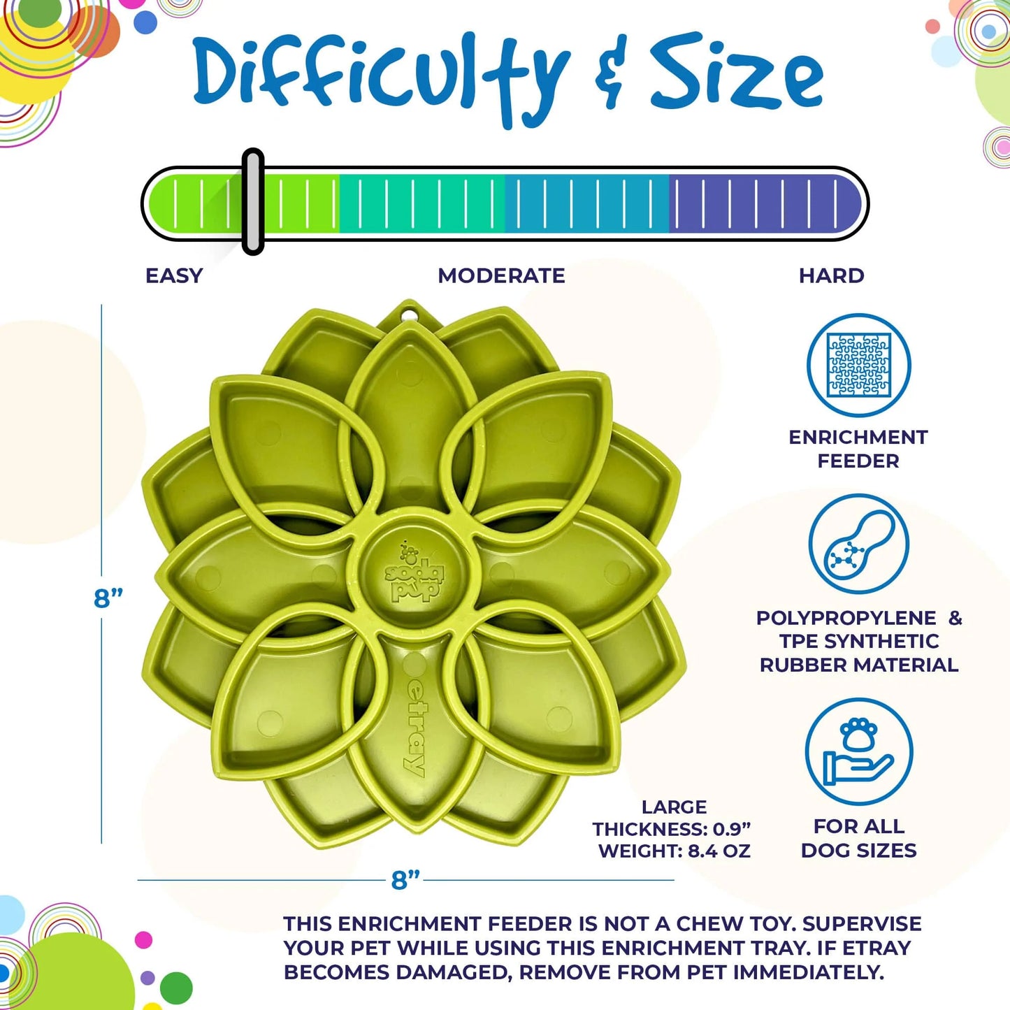 SodaPup Mandala etray Slow Feeder for Dogs