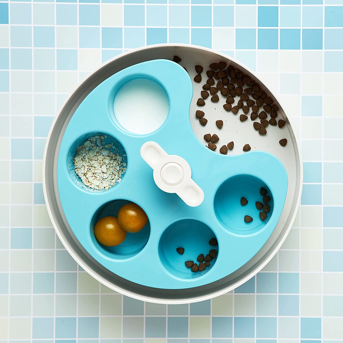 Pet Dreamhouse SPIN Interactive Slow Feeder Palette for Dogs & Cats - Cups