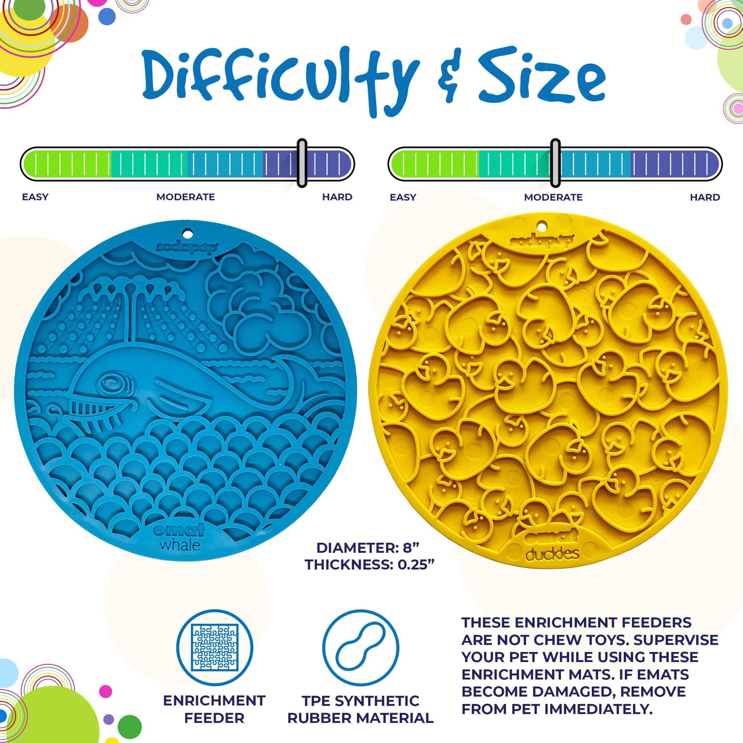 SodaPup eMat Whale Design Enrichment Mat with Suction Cups
