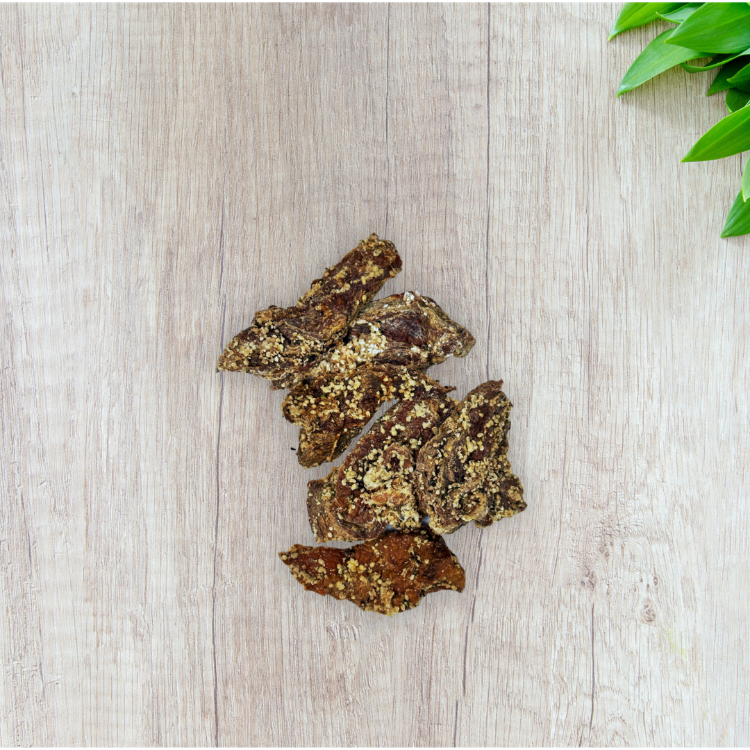 Coco Hemp Coated Chook - Dehydrated Chicken Tenders with Coconut and Hemp Seeds