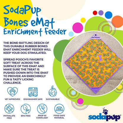 SodaPup eMat Bones Design Enrichment Mat