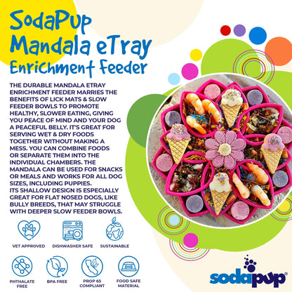 SodaPup Mandala etray Slow Feeder for Dogs