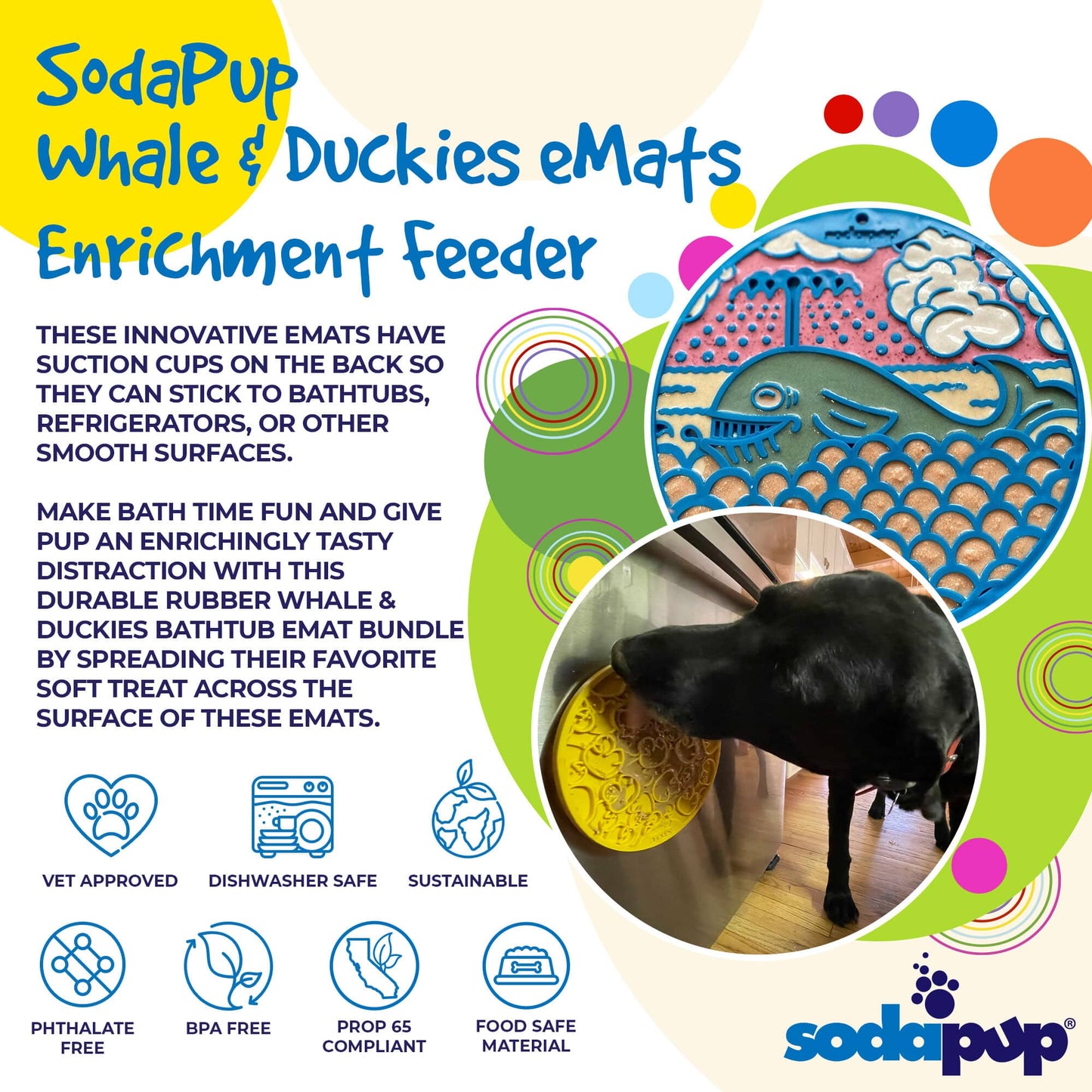 SodaPup eMat Whale Design Enrichment Mat with Suction Cups